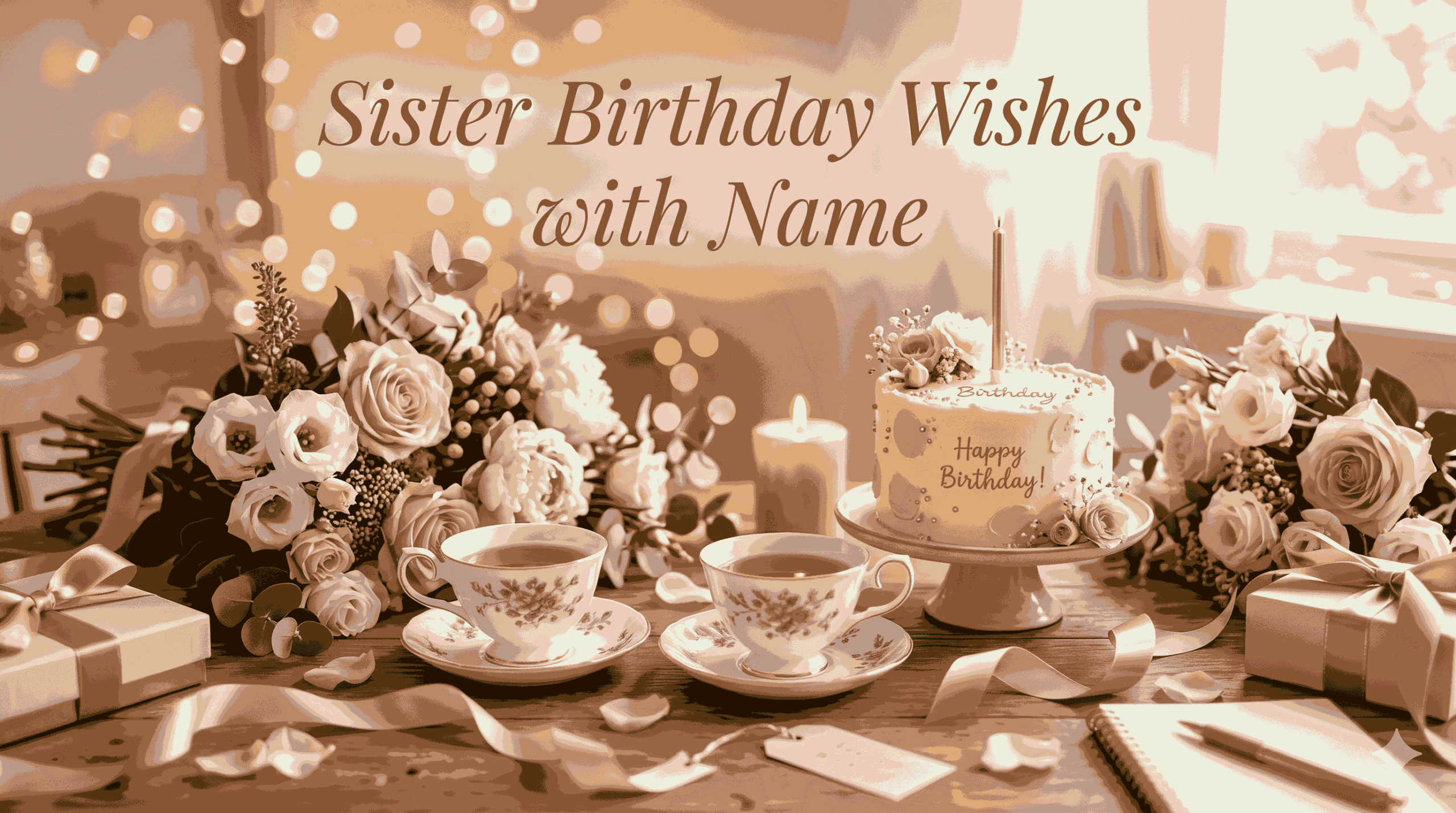 sister birthday wishes with name