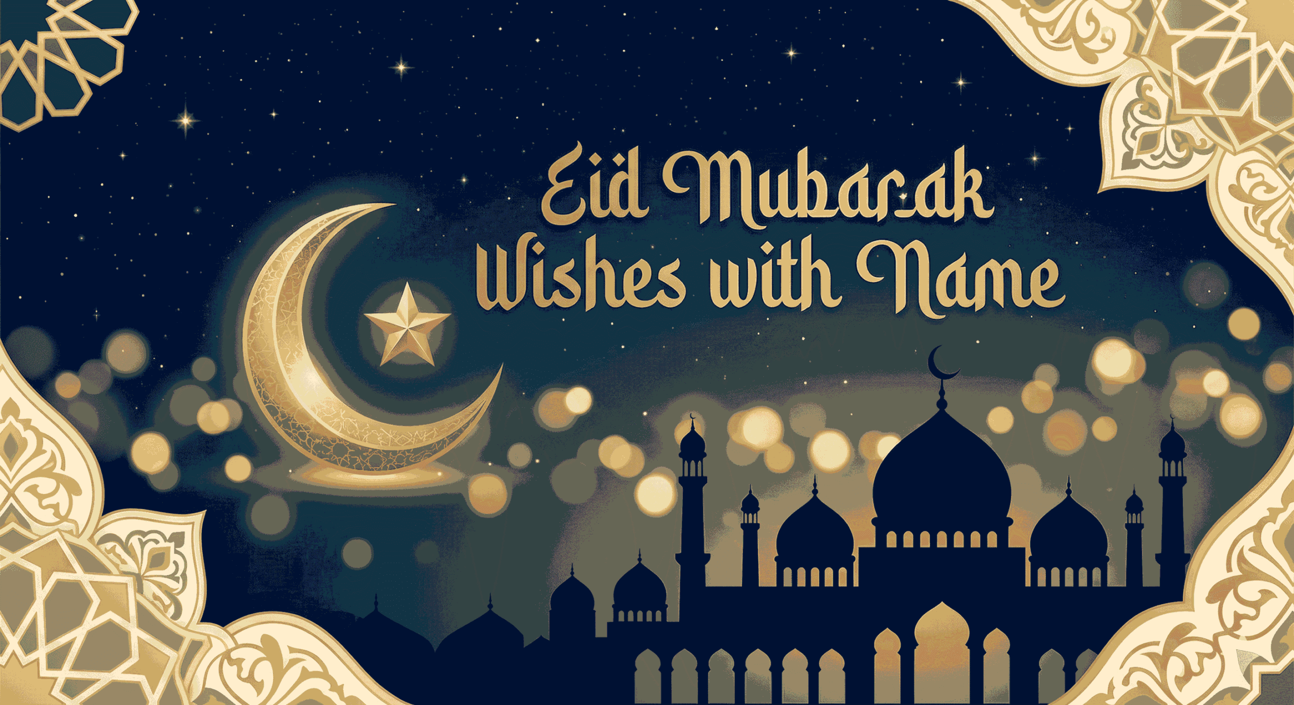 eid mubarak wishes with name